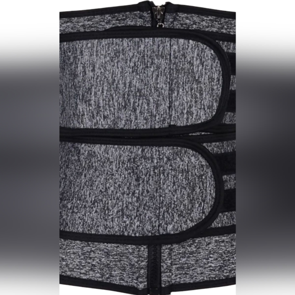 Women's  Faja/Black&Gray Waist Trainer Belt with Front Closure